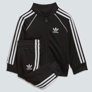 Adidas SST Three Stripe Toddler Tracksuit - Black/White - 18-24m EUC
